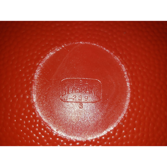 USA Glasbake J239 Red Vintage Divided Oval Casserole 12 inches by 8.5 inches - Picture 6 of 6